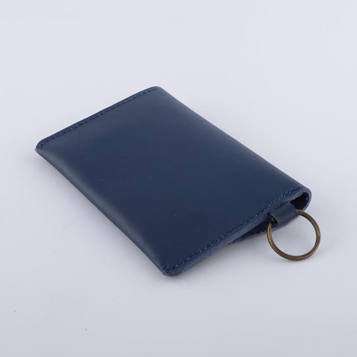 Dompet Passport model gantung kulit sapi asli biru PHPW090