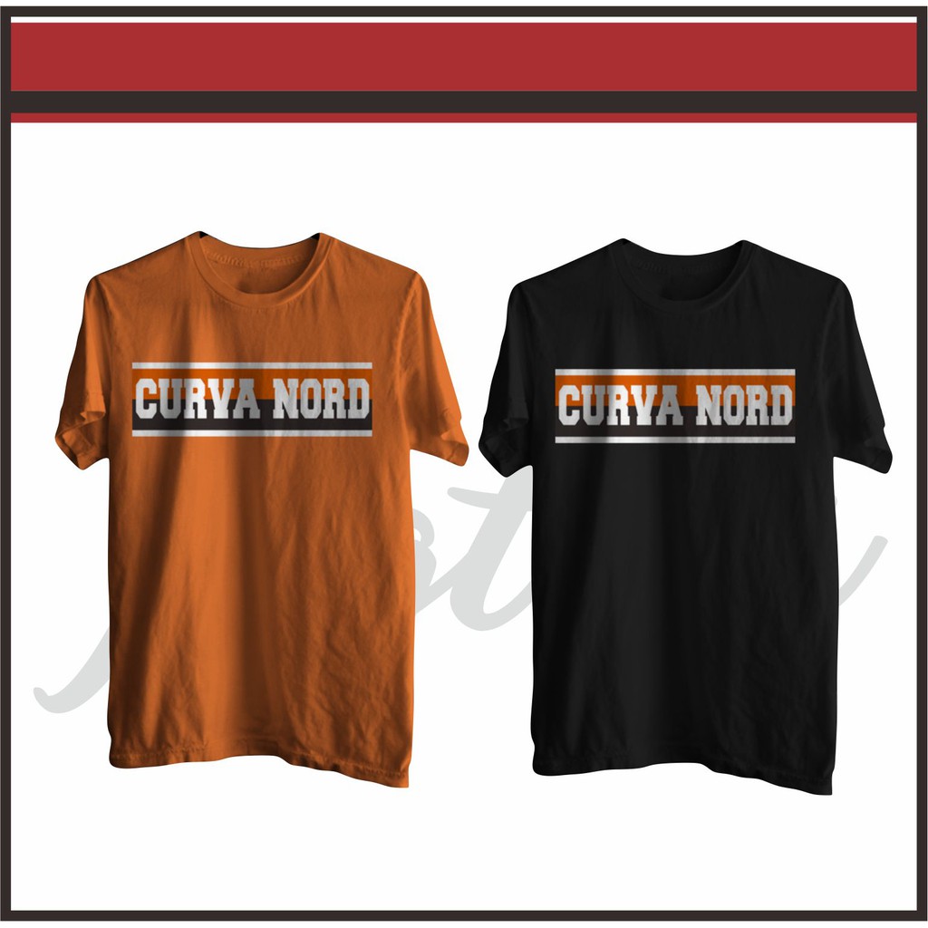 Kaos  Curva Nord Persija Hitam & Orange