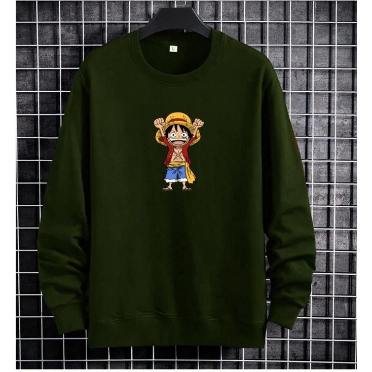 COD/DS/BAJU SWEATER LUFFY ANGKAT TANGAN (M-L-XL)