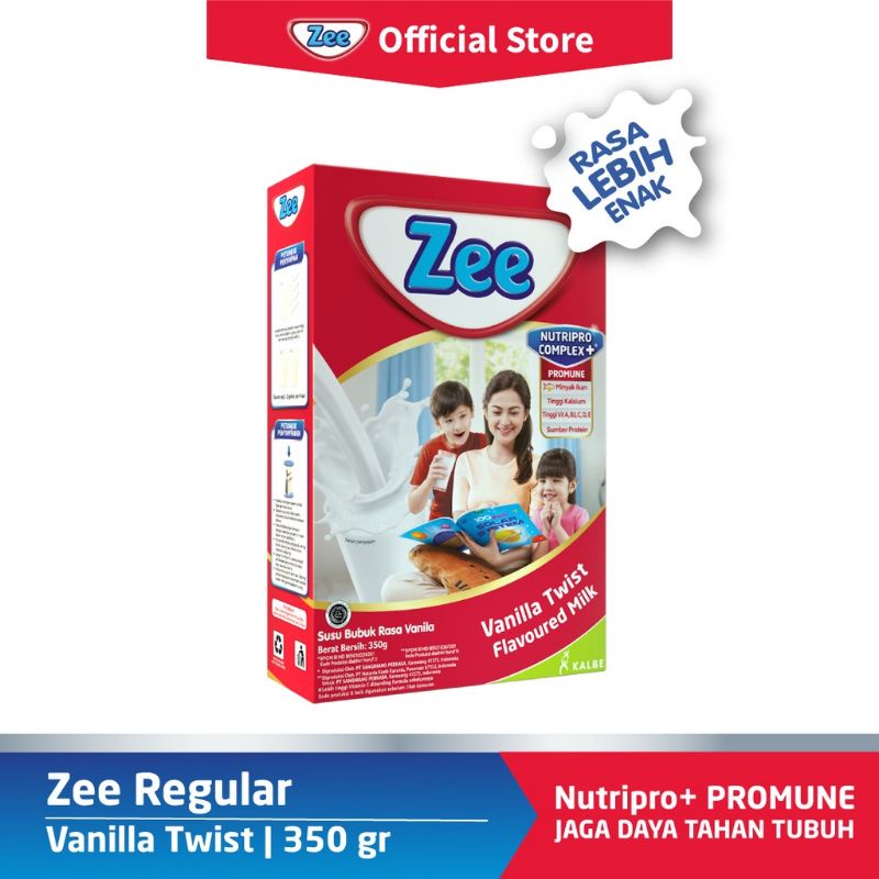 ZEE Reguler Vanilla Twist Flavored Milk 350 gr / Susu Bubuk