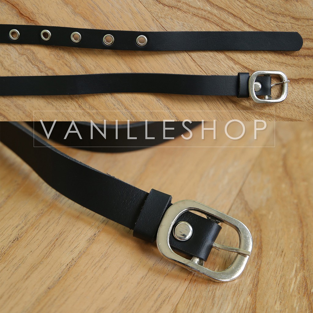 VANILLESHOP - Ikat Pinggang Wanita Ring Belt KOREA BELTIC EYELETS STRADY-RING OVO NIKEL