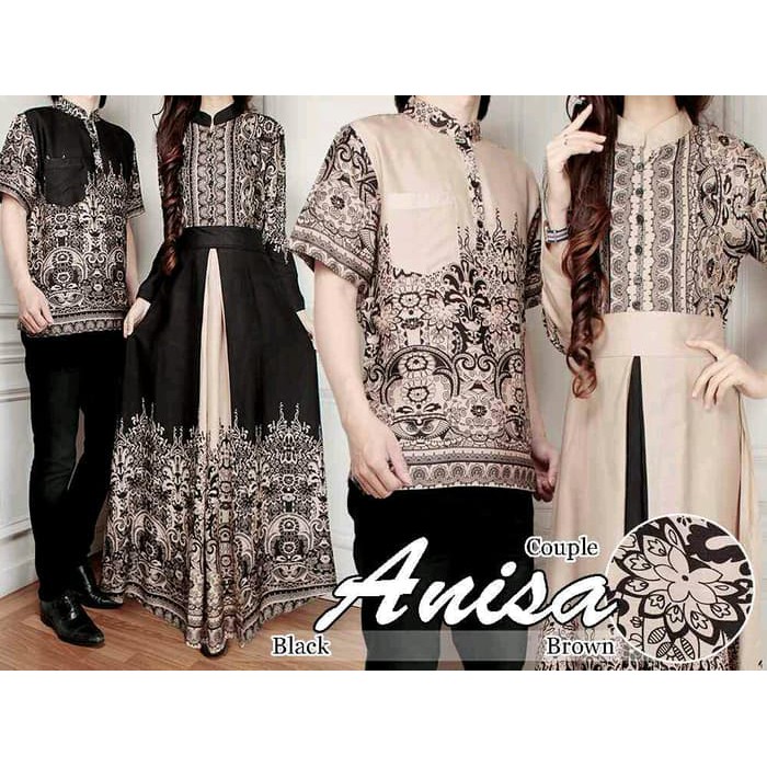 Jual COUPLE BATIK GAMIS MUSLIM PASANGAN KATUN RAYON PRINTING DRESS KEMEJA Low Price