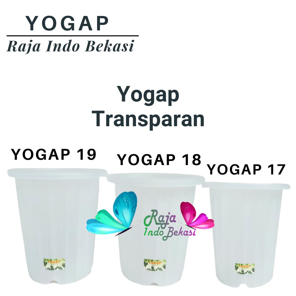 Pot Yogap Ypt 10 13 15 17 18 19 Putih Coklat Orange Merah Bata Bening Transparan Pot Yogap Besar