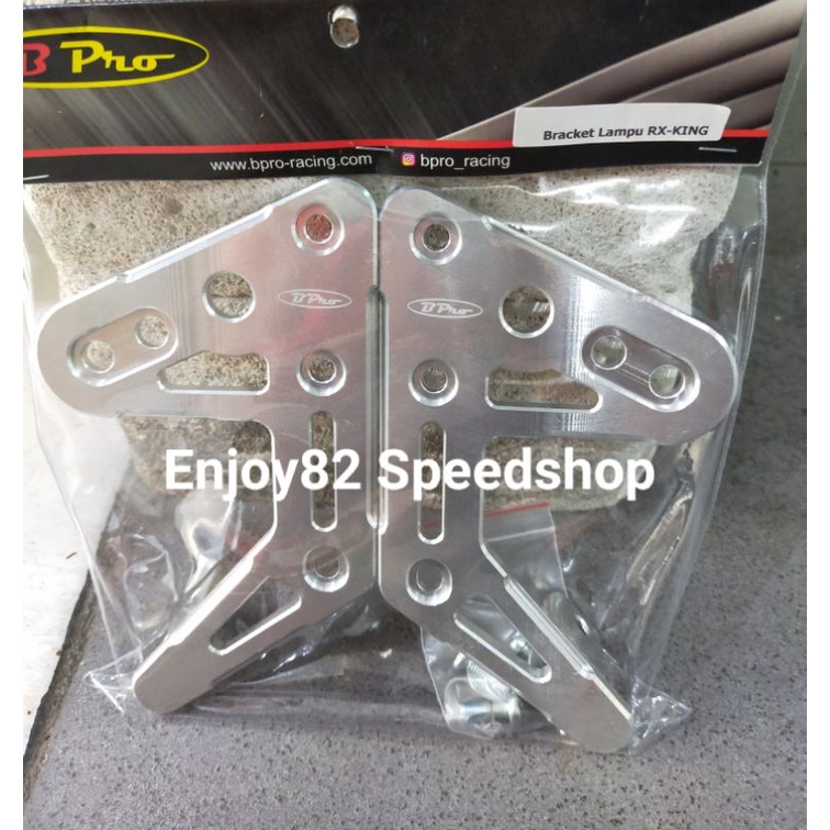 Bracket breket dudukan kuping lampu depan Rx King Rxking Rxk merk Bpro-Silver