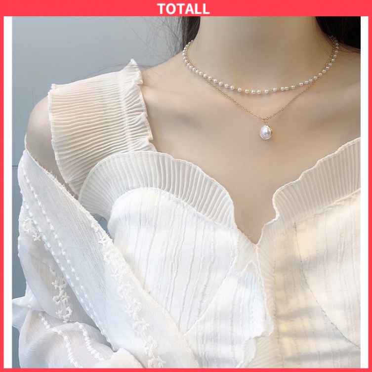 [✅READY STOCK] Fashion Retro  Korea Kunci Kalung Multilayer Liontin Wanita Rantai Emas Kalung Perhiasan   Penjualan Panas Mode