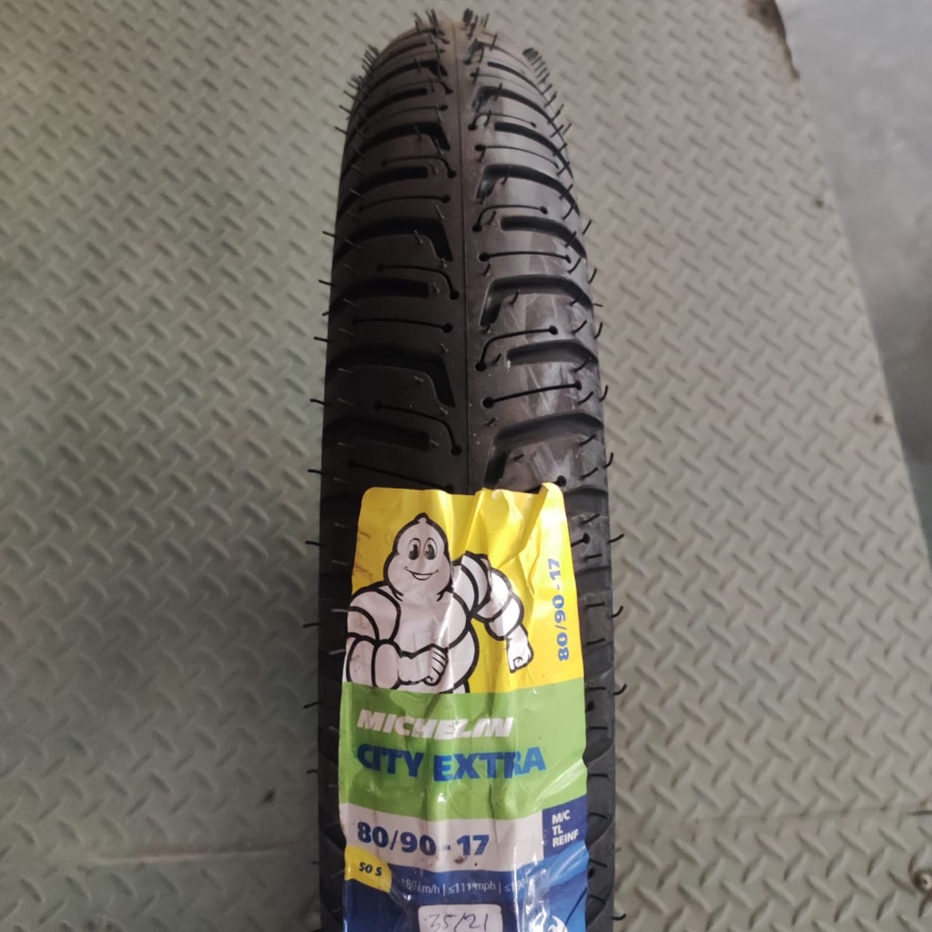 Ban motor bebek Michelin City Extra 80 90 17 tubeless [UPGRADE DARI MICHELIN CITY GRIP PRO]