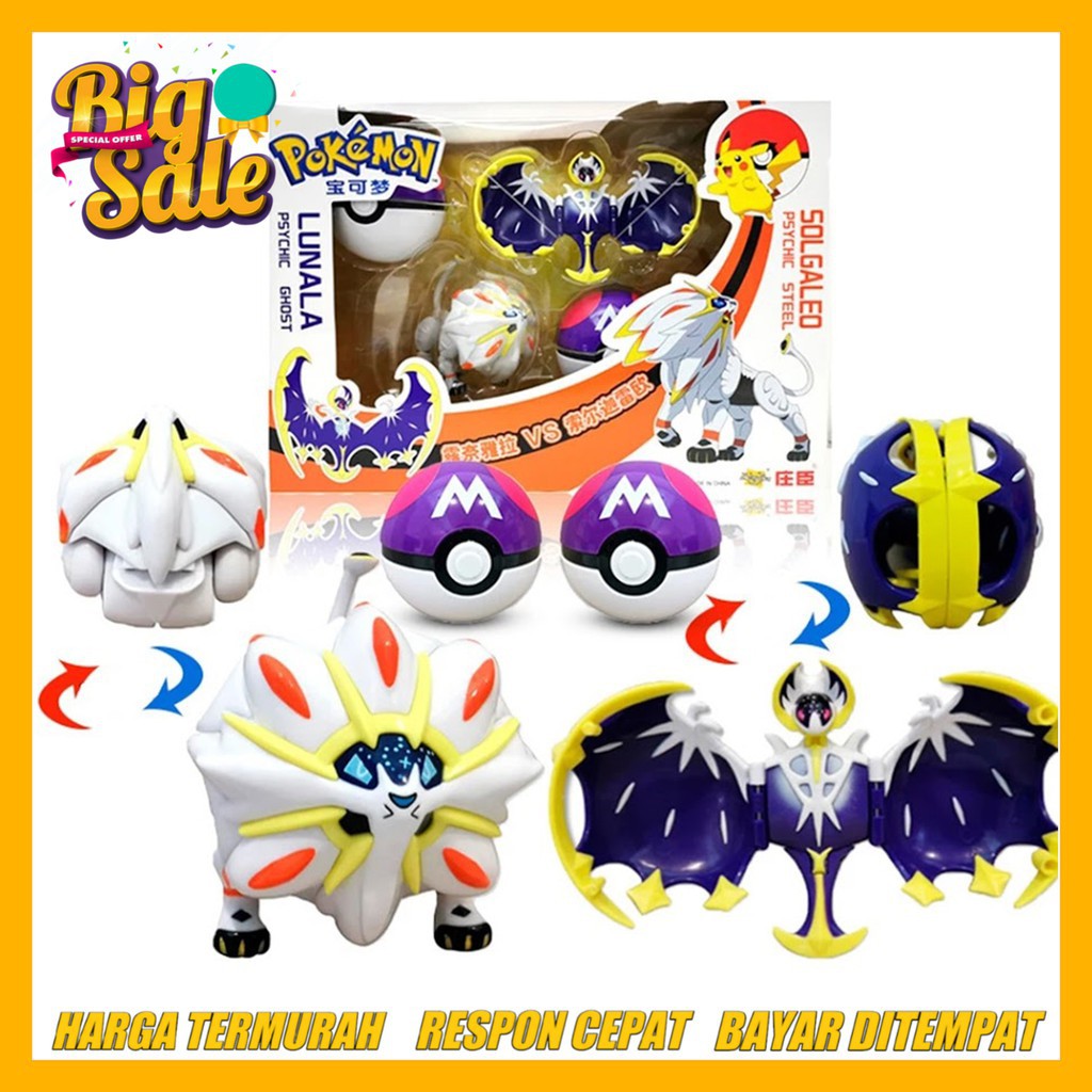  MAINAN  ANAK POKEMON  MAINAN  POKEBALL MAINAN  SOLGALEO TOY 