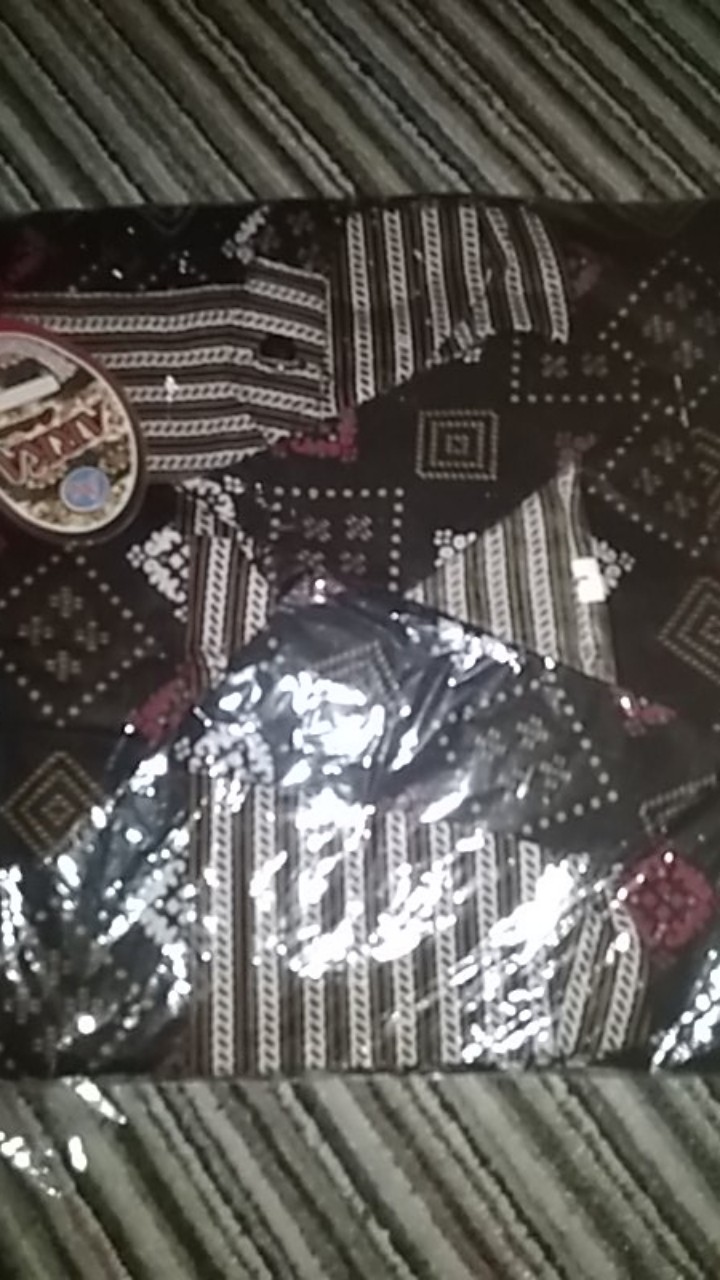 Batik Pria Lengan Panjang Batik Azmil Hrb026 Motif Keratonan Kode 002 Size M L Xl Xxl Reguler