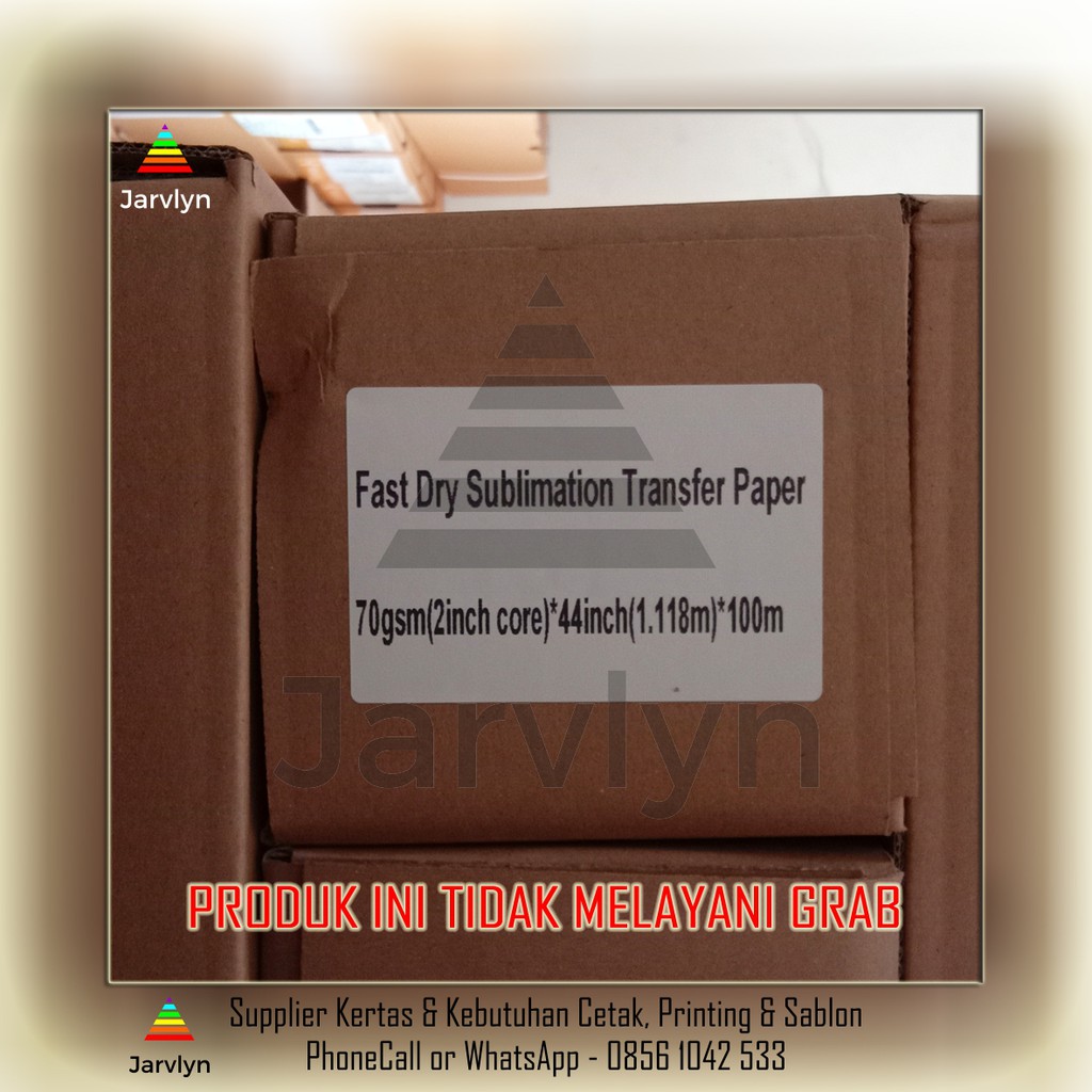 

Kertas Sublim Transfer Paper 70 gsm 111.8cm x 100m - FAST DRY