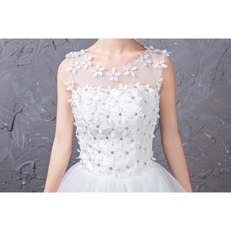 WD-10 gaun pengantin wedding dress lace putih import high quality