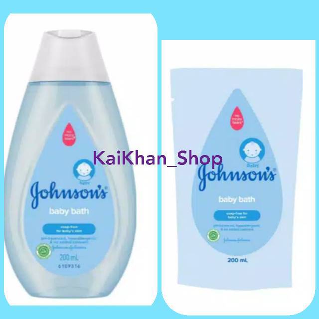 JOHNSON'S Bath - 200ml (refill dan botol)