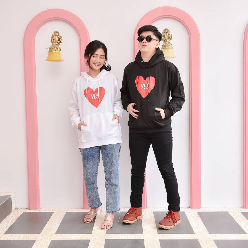 Hoodie Pria YES LOVE / Hoodie Wanita YES LOVE / Pullover YES LOVE