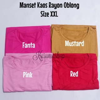 MANSET KAOS  OBLONG  BAHAN RAYON SIZE XXL  Shopee Indonesia