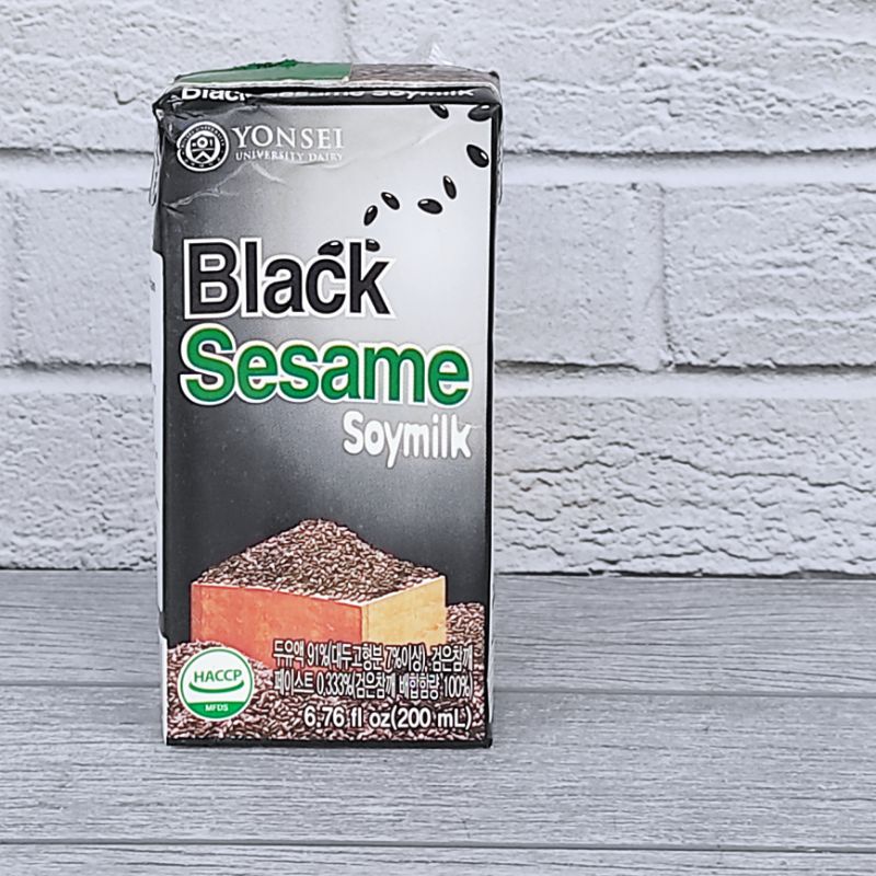 Jual Yonsei Black Sesame Soy Milk Susu Kedelai Wijen Hitam 200ml Vegan