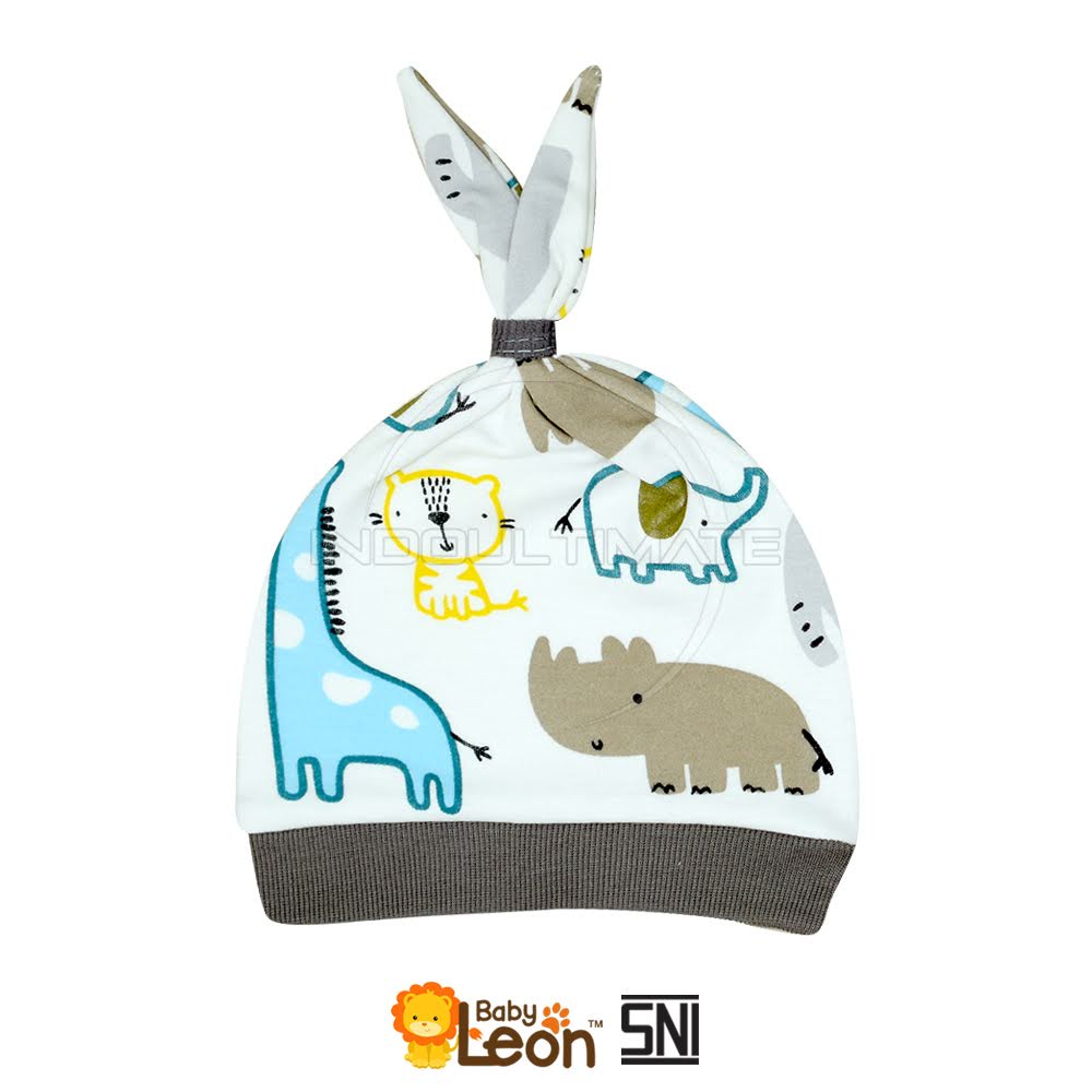 Perlengkapan Bayi BABY LEON Baru Lahir Newborn ZOO SERIES Jumper Jumsuit Jumpsuit Bayi Pakaian Bayi Celana Bayi Kaos Bayi Setelan Baju Bayi Topi Bayi Sarung Tangan Bayi Sarung Kaki Bayi-Topi Brown