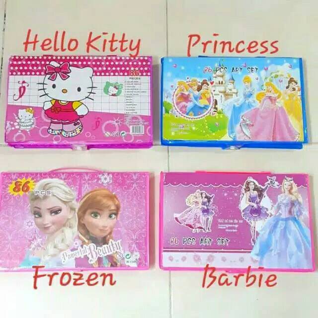

CRAYON SET MEWARNAI 86 PCS IN 1 MODEL KOPER ADA PEGANGAN TANGAN MOTIF KARTUN