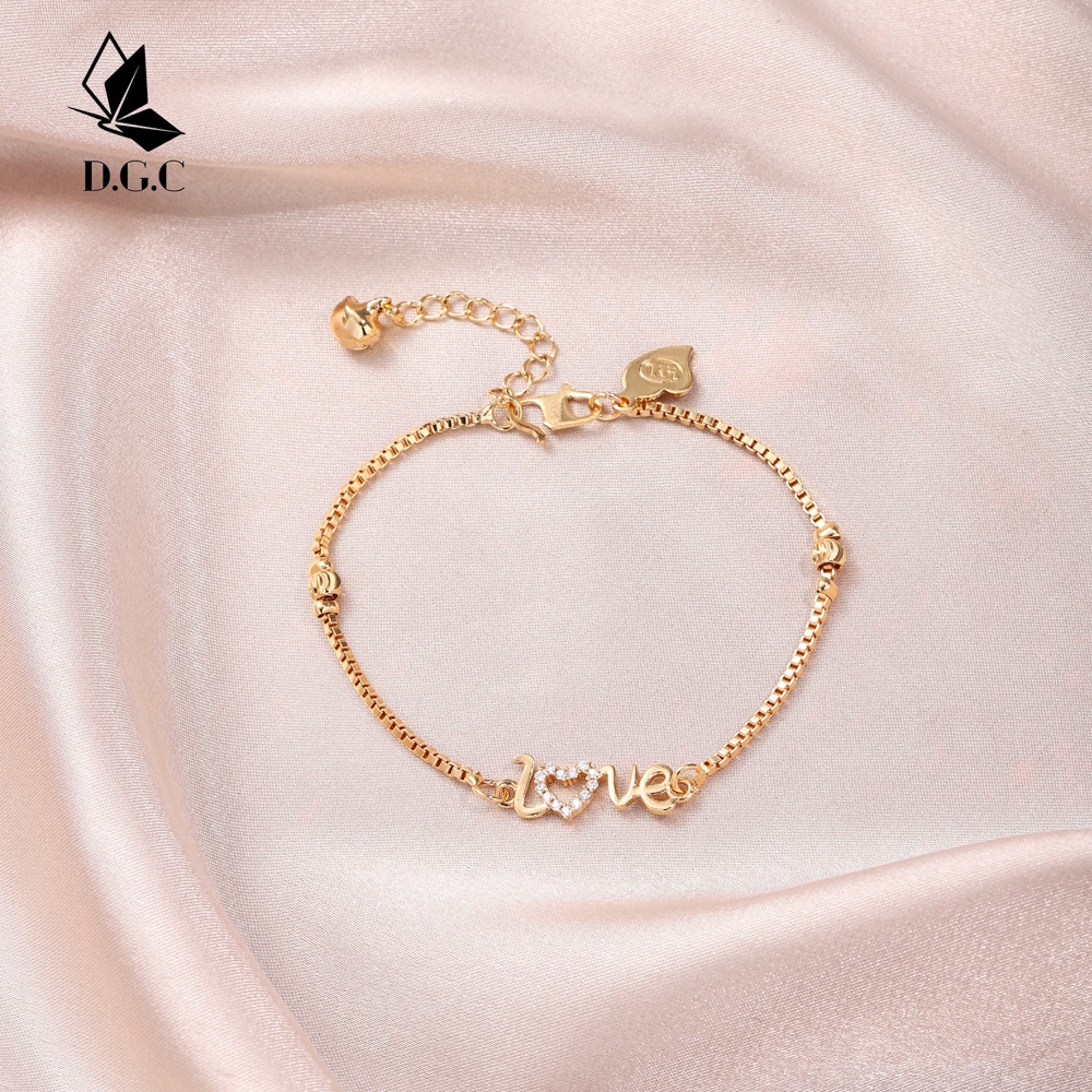 Gelang Wanita Korea /Gelang Titanium Wanita /Gelang Murah /  Gelang Love Heart / Gelang Wanita Murah D232