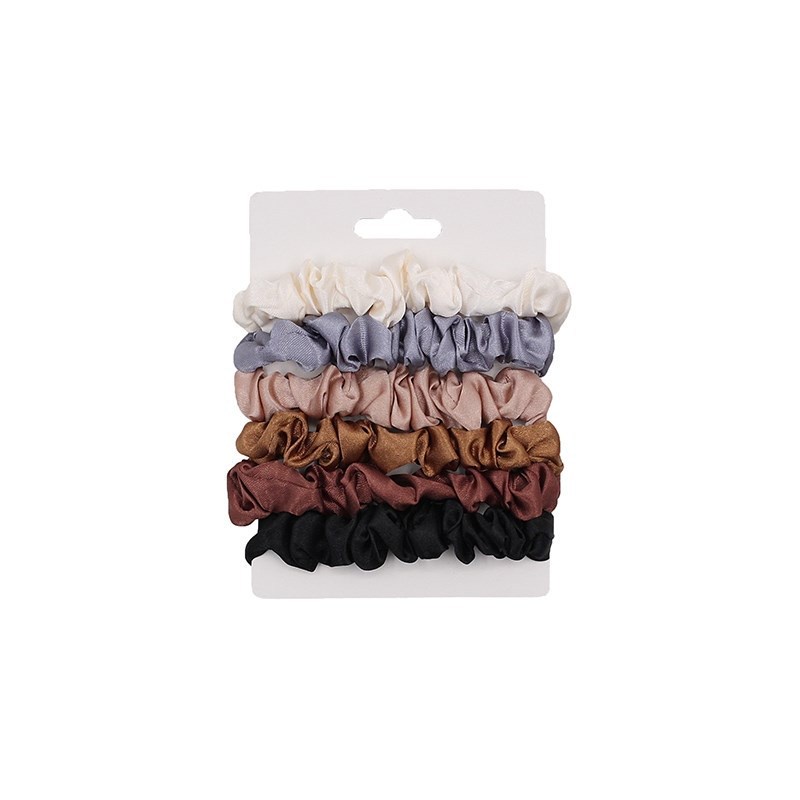 [✅READY STOCK] 1 Set 6pcs/Ikat Rambut COD Ponytail Scrunchie Kain Satin Sutra Elastis Tali Rambut  Wanita  Penjualan Panas Mode