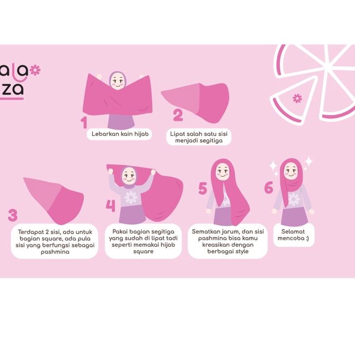 Tren Kekinian.. Kaladza Hijab - Pizza Shawl | Hijab 2in1 ala Malaysia | Pashmina Segiempat Malaysia 
