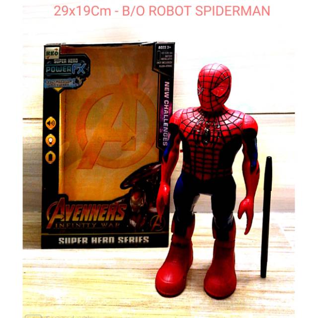 Mainan Spiderman + Bisa Jalan + Lampu