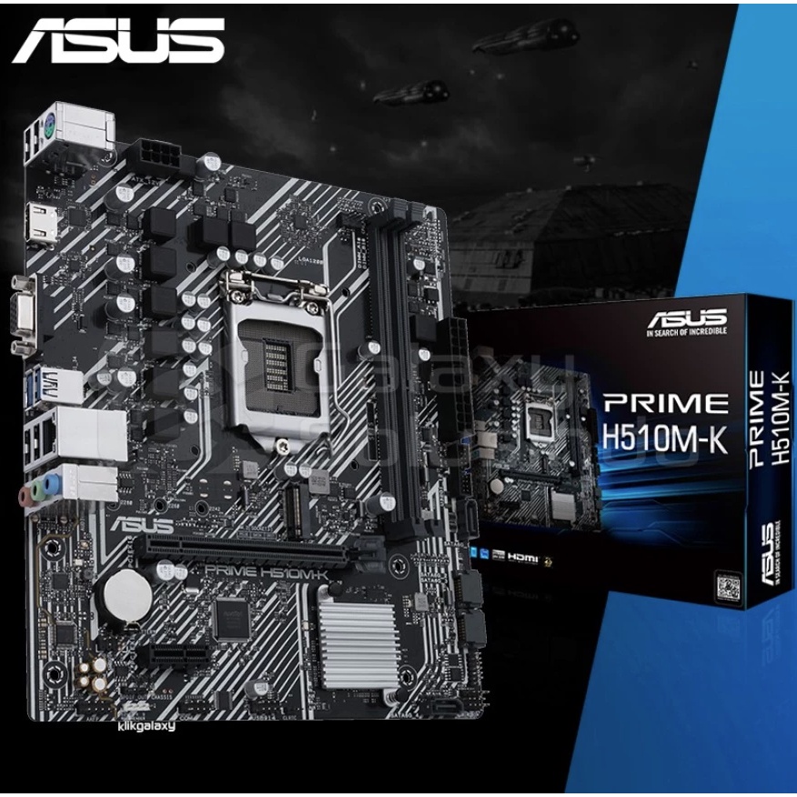 MOTHERBOARD ASUS PRIME H510M-K LGA 1200 MOBO H510 DDR4 USB3.2 SATA3