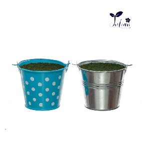 V072 Vas Bunga Ember Kaleng Kecil/ Vas Kaleng/ Pot Bunga/ Vas Bunga/ Pot Murah/ Vas Murah