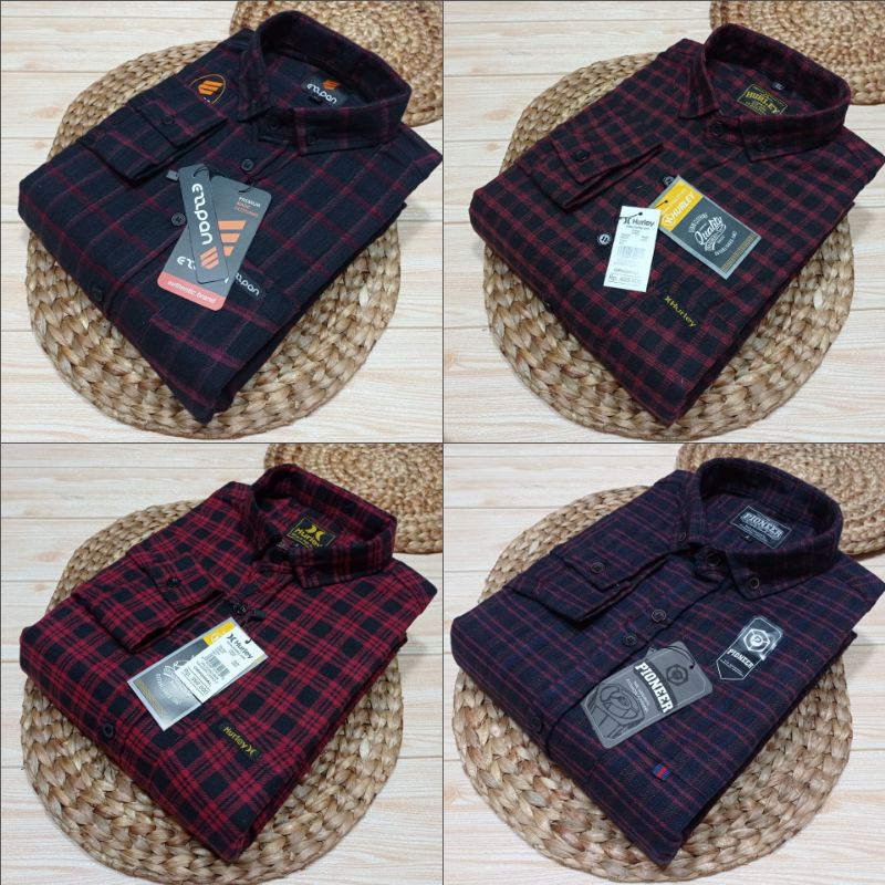 Premium Original(Realpic)Berkualitas ya baju atasan KEMEJA FLANEL PRIA PREMIUM LENGAN PANJANG MOTIF 