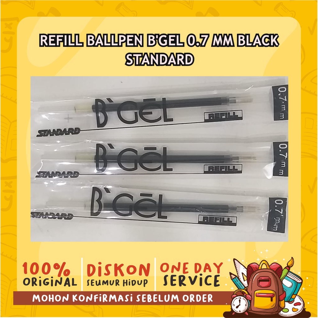 

REFILL BALLPEN B'GEL 0.5/0.7 HITAM STANDARD