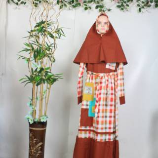 Set gamis  anak  setelan anak  baju  anak  muslimah katun murah 