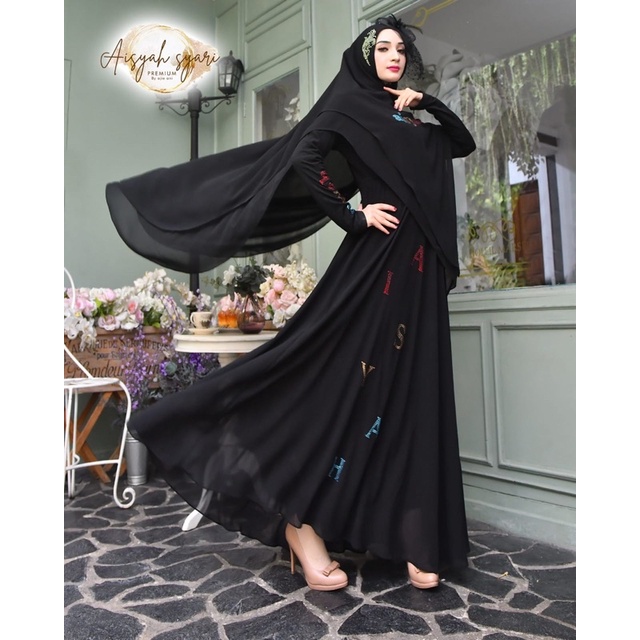 Aisyah Syari terbaru Khusus Syari Putih Hitam Syari hitam Syari Putih terbaru Ucl rafanda bhysel azi