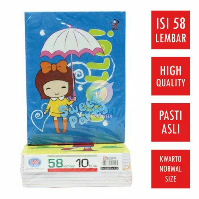 

Buku Tulis Sinar Dunia 58 Lembar Original