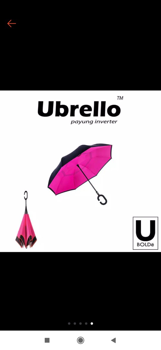 Ubrello Bolde - Payung Terbalik Upside Down Umbrella - Tanpa Corak & Corak Motif