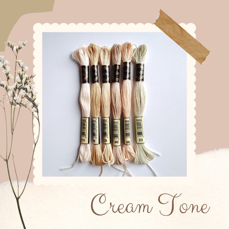Benang Sulam AIRO - Embroidery Thread - CREAM