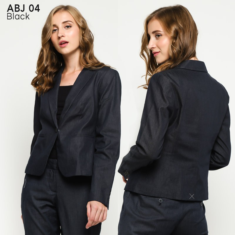 Pusat Pakaian Baju Kerja Wanita Atasan Blazer Kantor Warna Hitam Polos Promo Brand LOFT