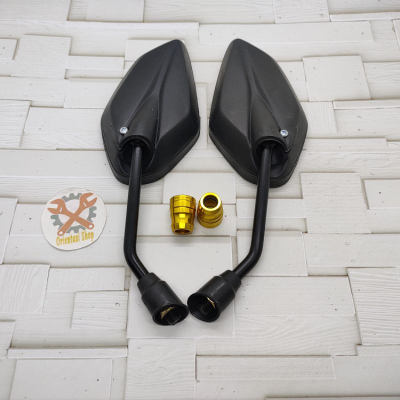 spion yamaha jupiter gagang hitam+monel spion(jupiter ,mx ,nmx ,vixiondll)