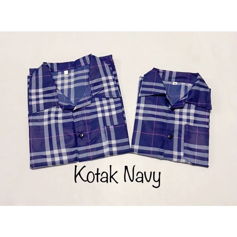 KOTAK NAVY bisa couple mom kids and family stelan piyama