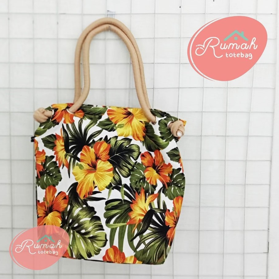 TAS_BDG - TOTEBAG UNIK TALI SUMBU MOTIF AMAYA KUNING