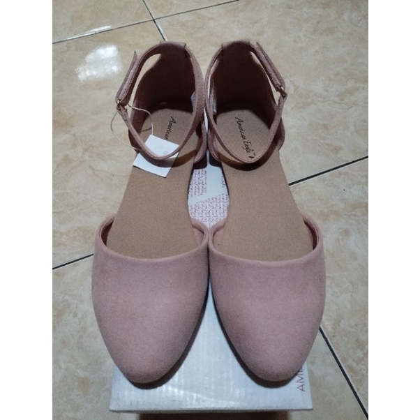 PRELOVED NEW sepatu sandal wanita flatshoes CHACHA AMERICAN EAGLE 190438 rosewater size 40,5