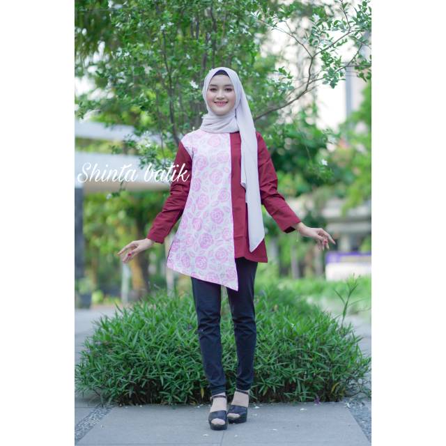 La Rosa premium blouses baju kerja batik modern