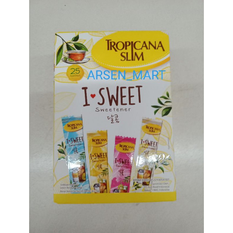 

TROPICANA SLIM SWEETENER I SWEET 25×2,5gr ( isi 25sachet)