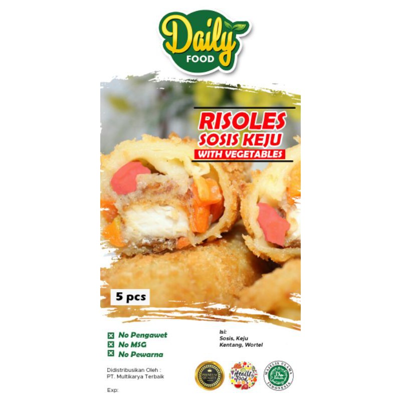 RISOLES SOSIS KEJU FROZEN DAILY FOOD - MAKANAN BEKU TANPA PENGAWET DAN MSG