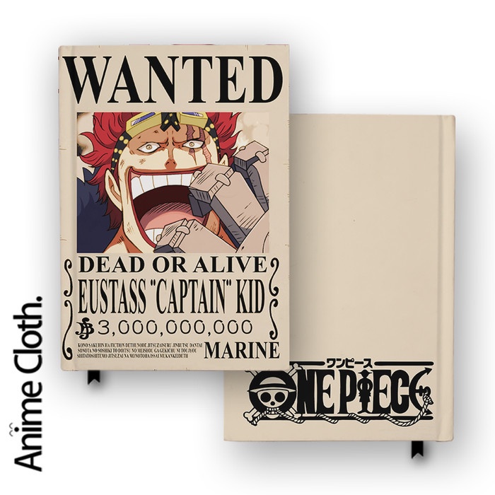 

Notebook Buku Eustass Kidd Wanted Poster One Piece Anime Custom DIary Jurnal Agenda