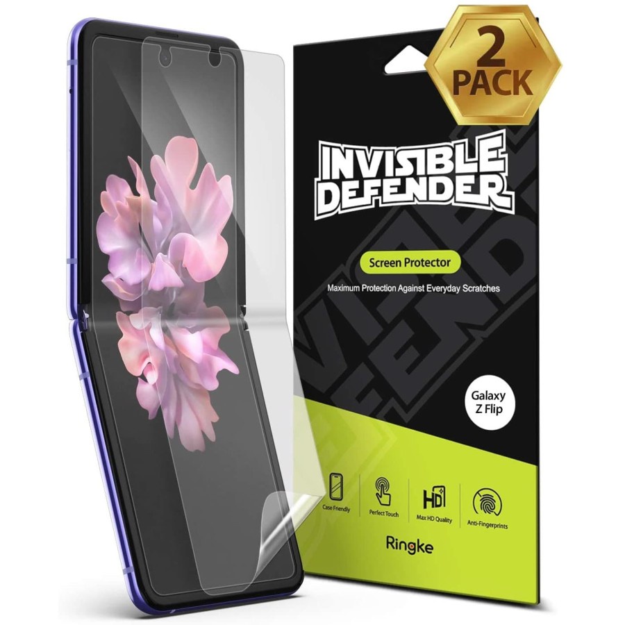 Ringke Invisible Defender Full Coverage (2 Pack) for Galaxy Z Flip