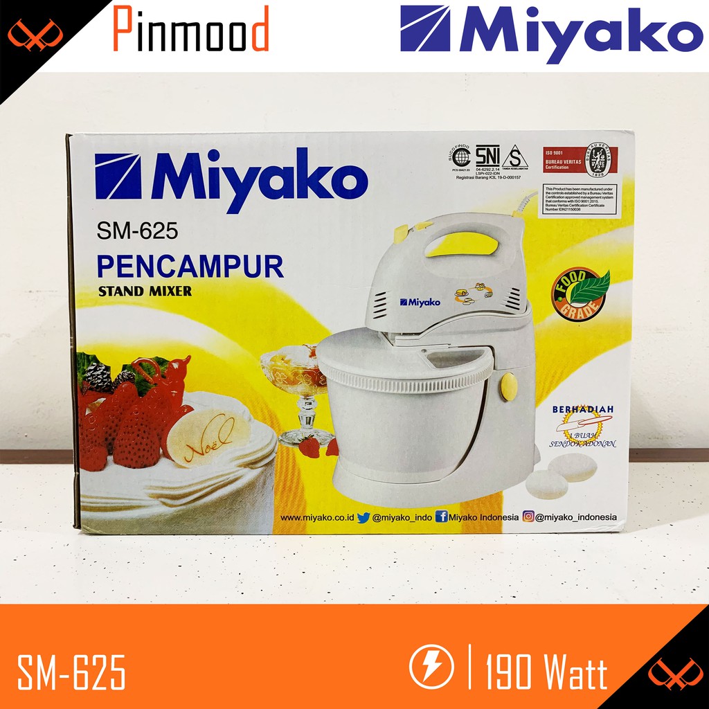 MIYAKO STANDING / STAND HAND MIXER SM-625 ADONAN KUE ROTI / PENGADUK ADONAN KUE