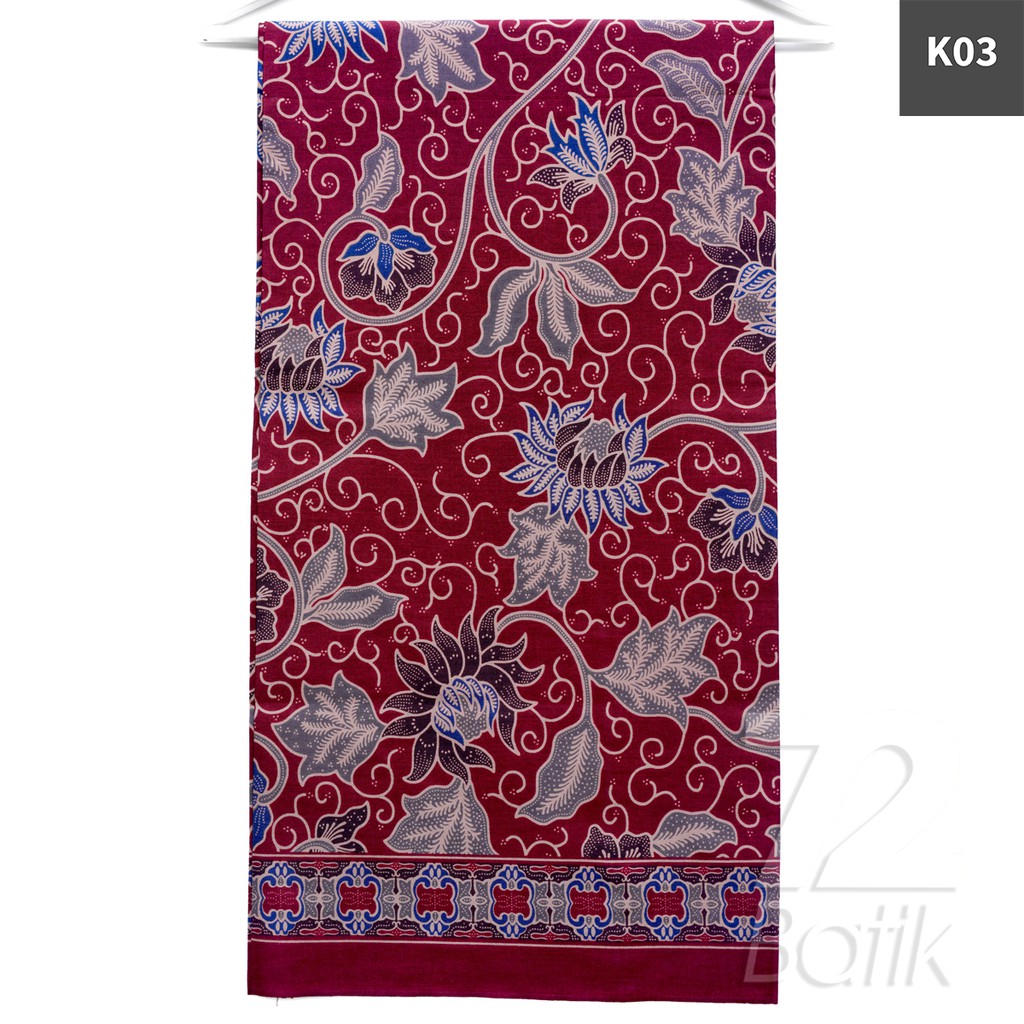 KAIN BATIK PREMIUM Bahan Katun Motif Kembang Rambat Warna Hitam Ireng Abu Merah 724086 Cap 72 Jarik Jarit Samping Kebat Panjang Batik Katun Modern Premium Bahan Seragam Batik Pernikahan Kantor Keluarga Murah Kamen Jadi Batik Bali Lembaran