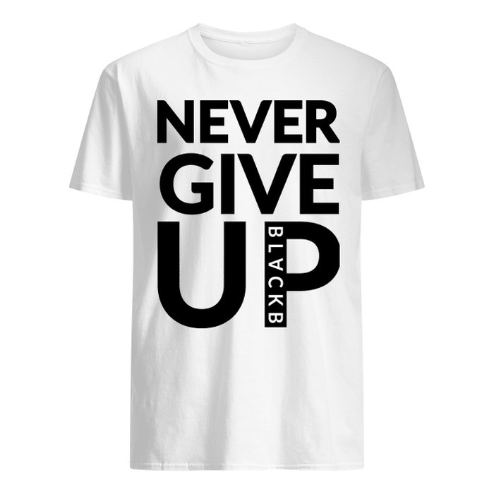 KAOS COMBED 30S NEVER GIVE UP BAJU TSHIRT m.salah BLACKB