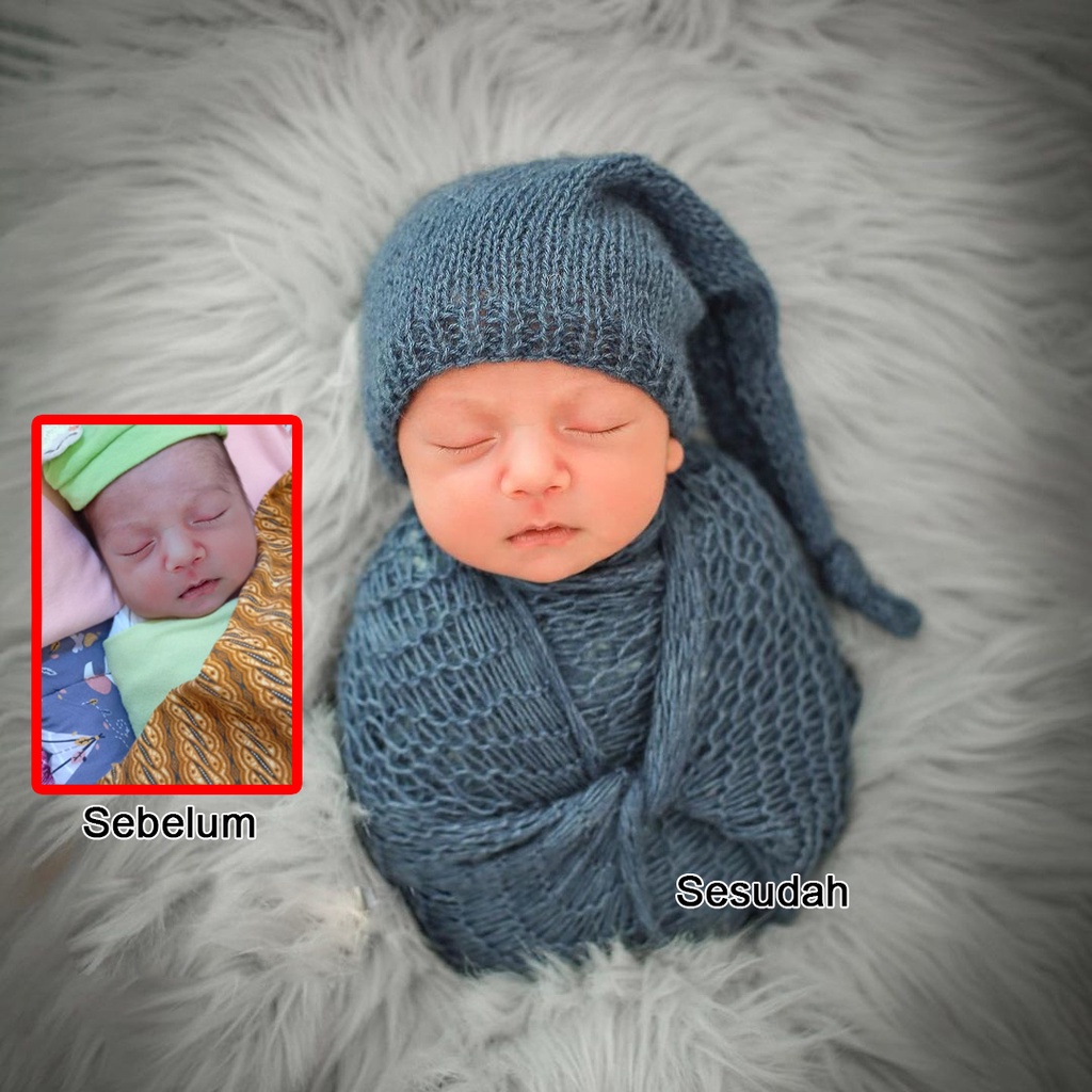 (Promo) Edit foto bayi baru lahir tanpa cetak