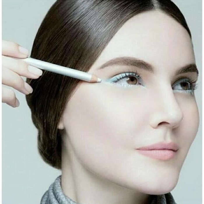 Wardah Eyeliner Pencil Black White Eye Liner Pensil Hitam Putih Baru