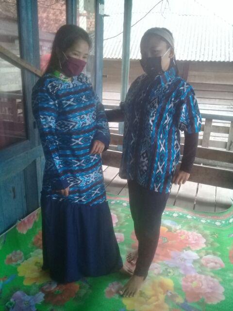 Hem Batik Songket Gamis Meisya Songket Rempel Miring Couple Batik Songket