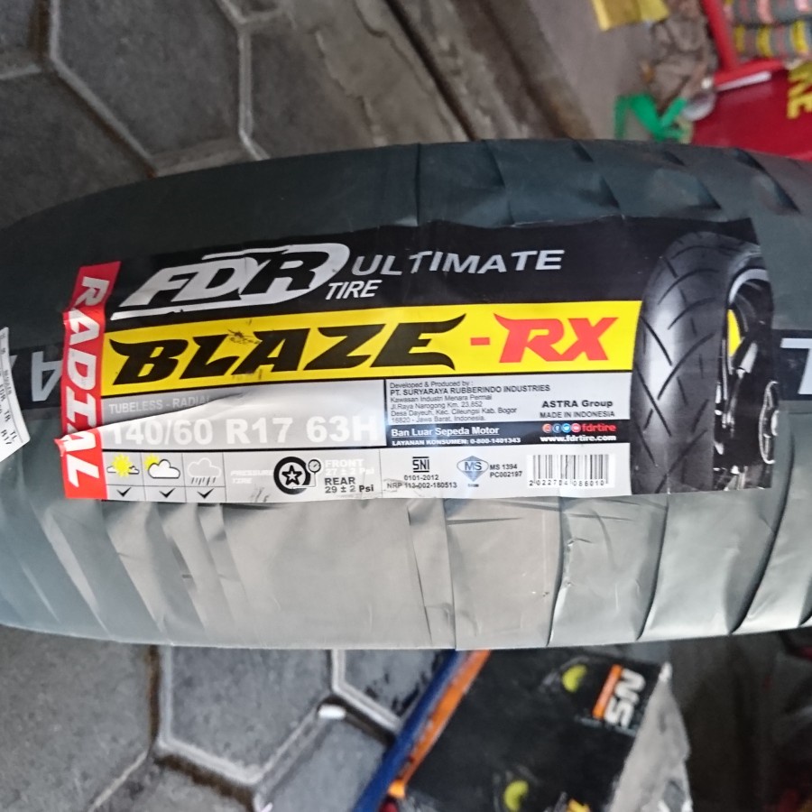 Ban RADIAL FDR Blaze RX 140/60 ring 17 ban motor Ninja CBR 250 CB150R